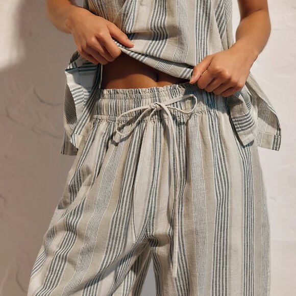 Corfu Striped Cotton-Linen Set - Picture 4 of 5